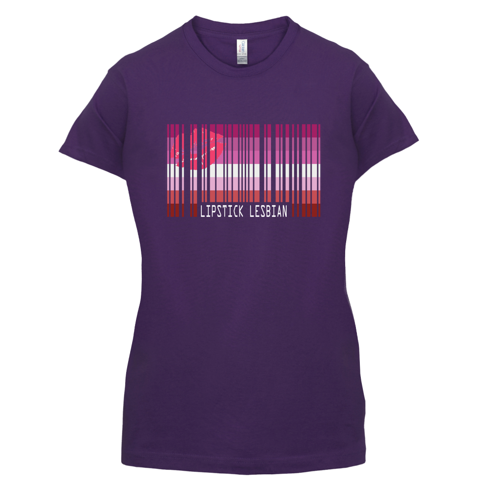 LGBT Barcode Flags - Lipstick Lesbian T Shirt