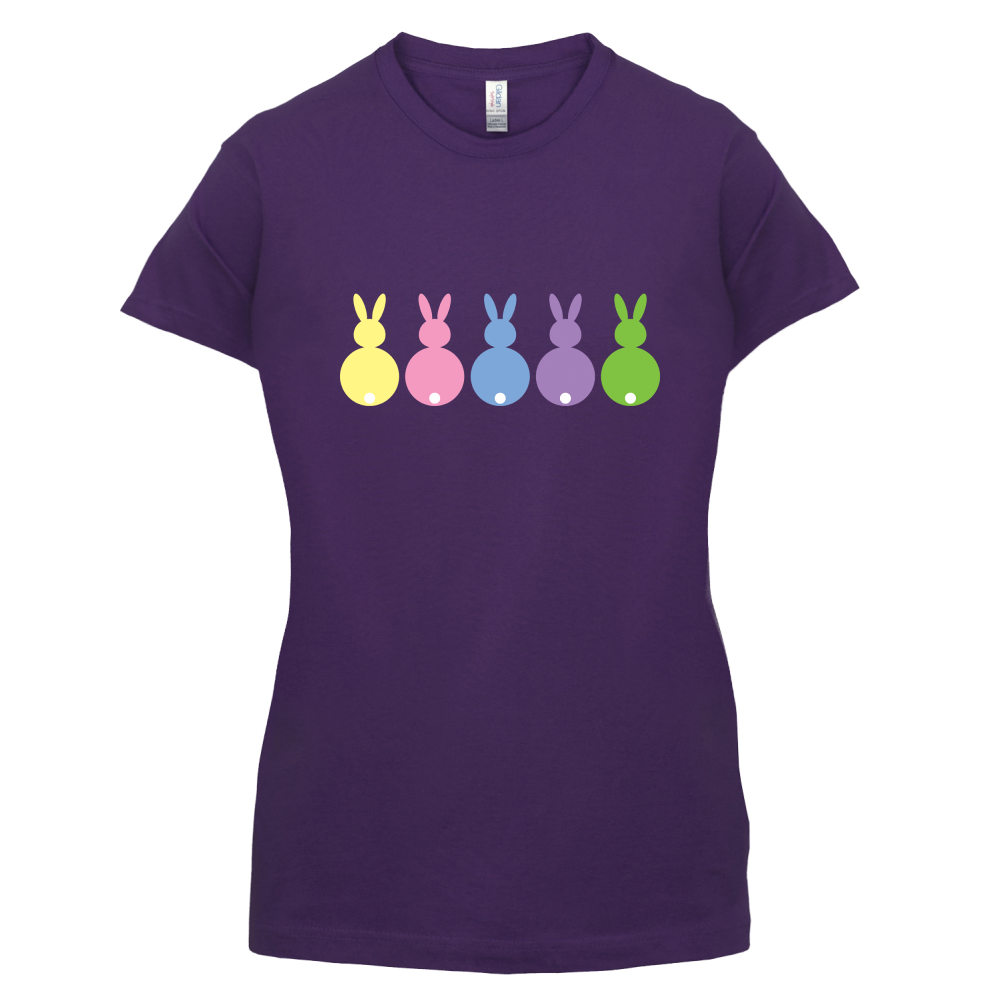 Multi Colour Easter Bunny's T Shirt