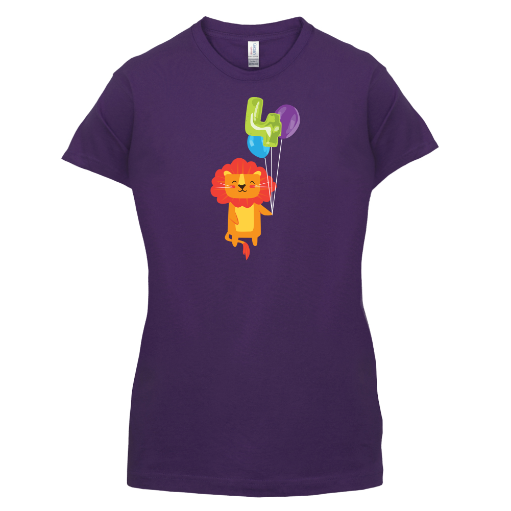 4th Birthday Lion T Shirt