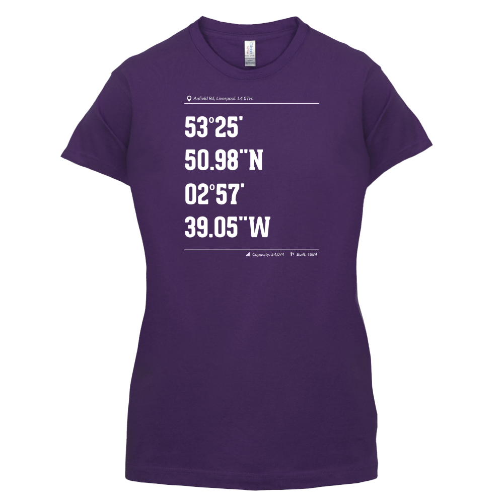 Stadium Coordinates Liverpool T Shirt