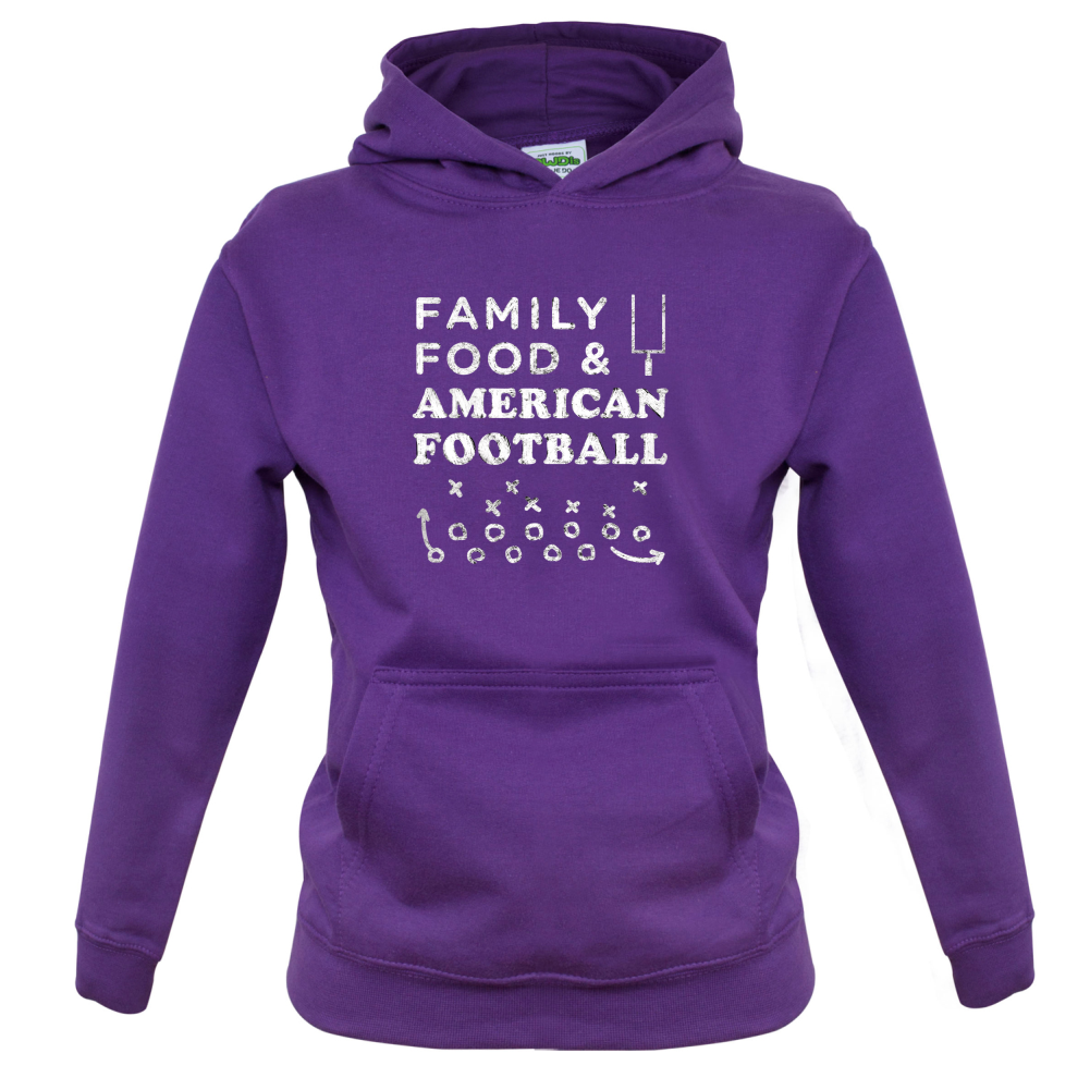 Family Food & American Football Kids T Shirt