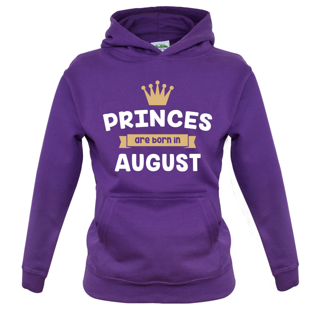 Princes Are Born In August Kids T Shirt