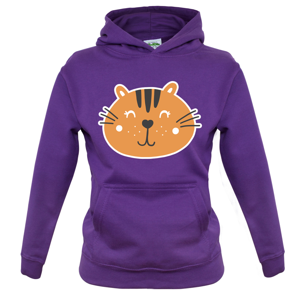 Smiley Face Tiger Kids T Shirt