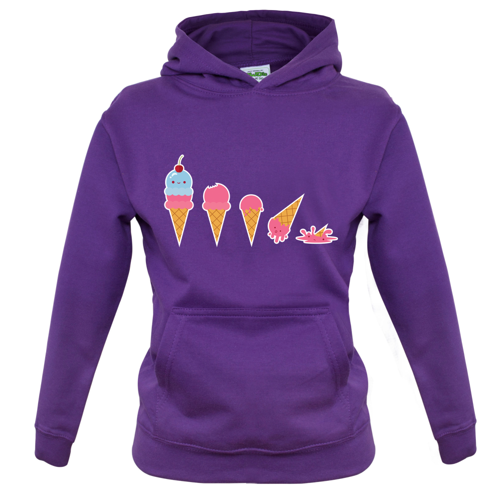 Evolution Of Ice Cream Kids T Shirt