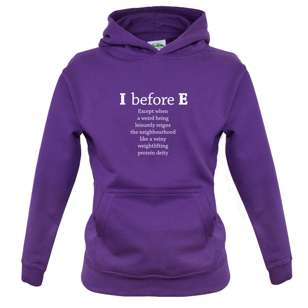I Before E Kids T Shirt