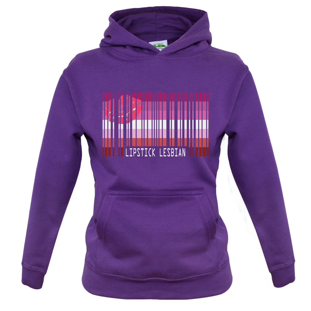 LGBT Barcode Flags - Lipstick Lesbian Kids T Shirt