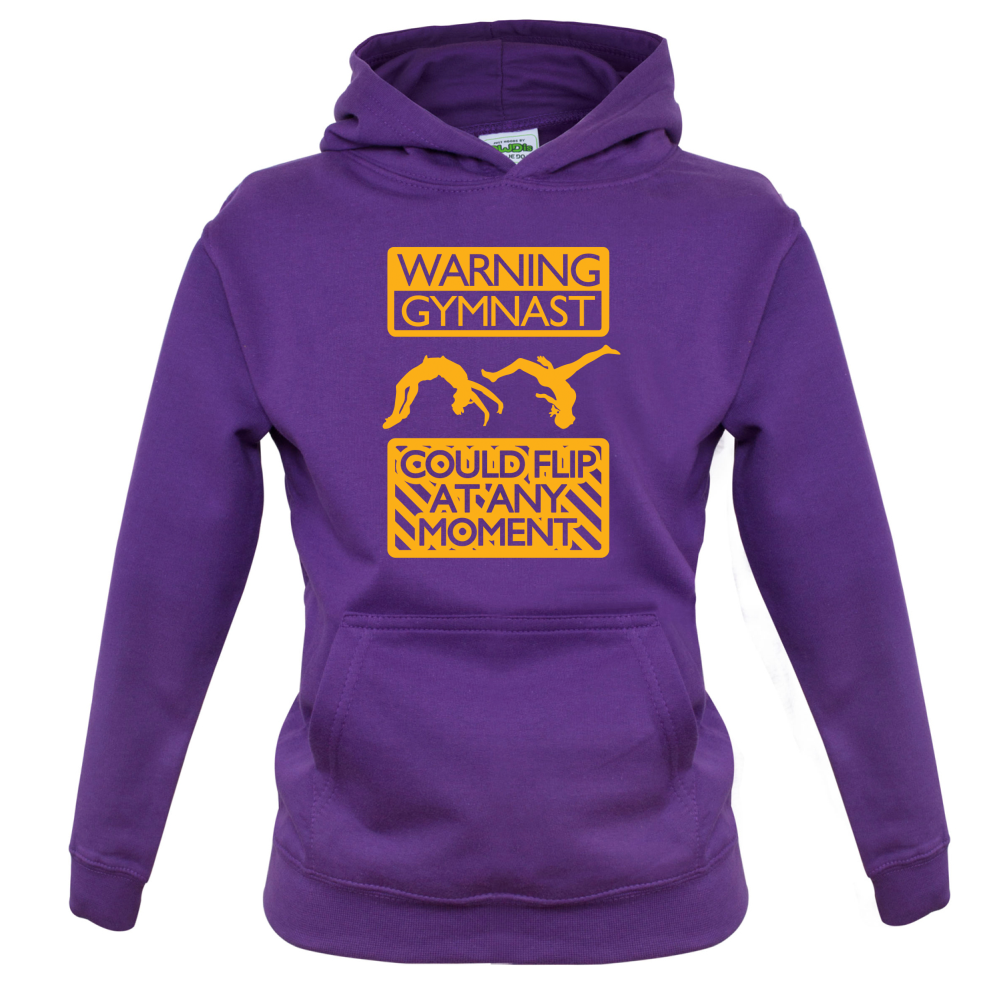 Warning Gymnast Kids T Shirt