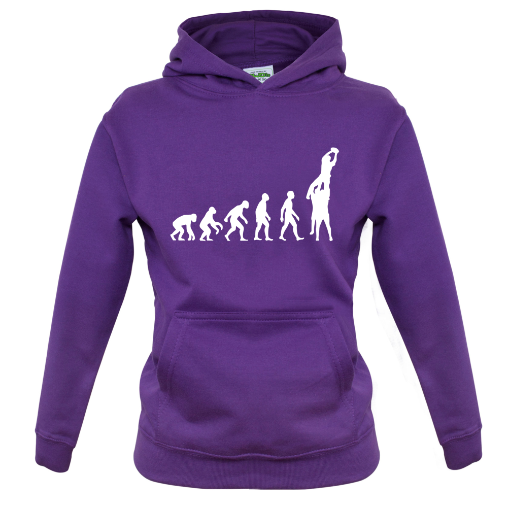 Evolution of Rugby Line Out Kids T Shirt