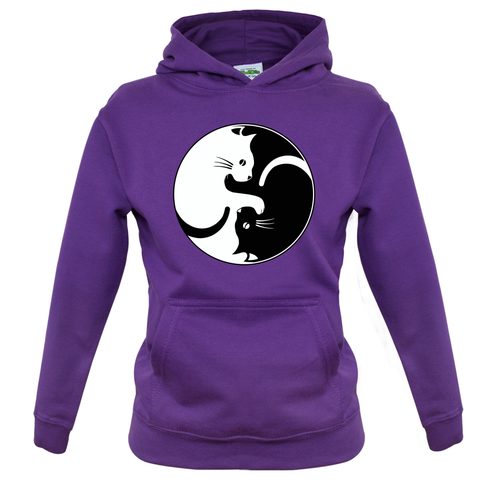 Yin Yang Cat Kids T Shirt