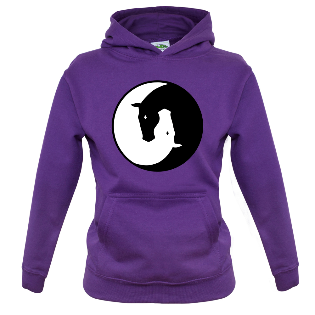 Yin Yang Horses Kids T Shirt