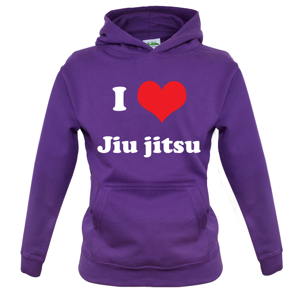 I Love Jiu Jitsu Kids T Shirt