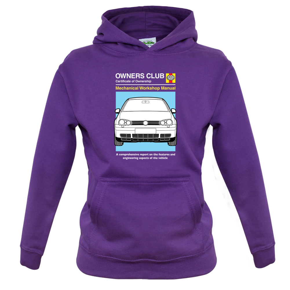 Car Owners Manual Golf MK4 Kids T Shirt