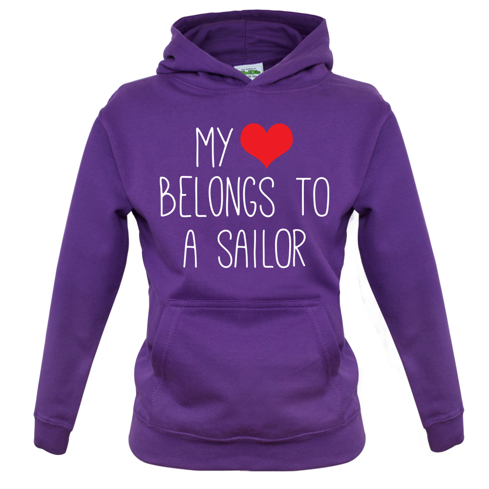 My Heart Belongs To A Sailor Kids T Shirt