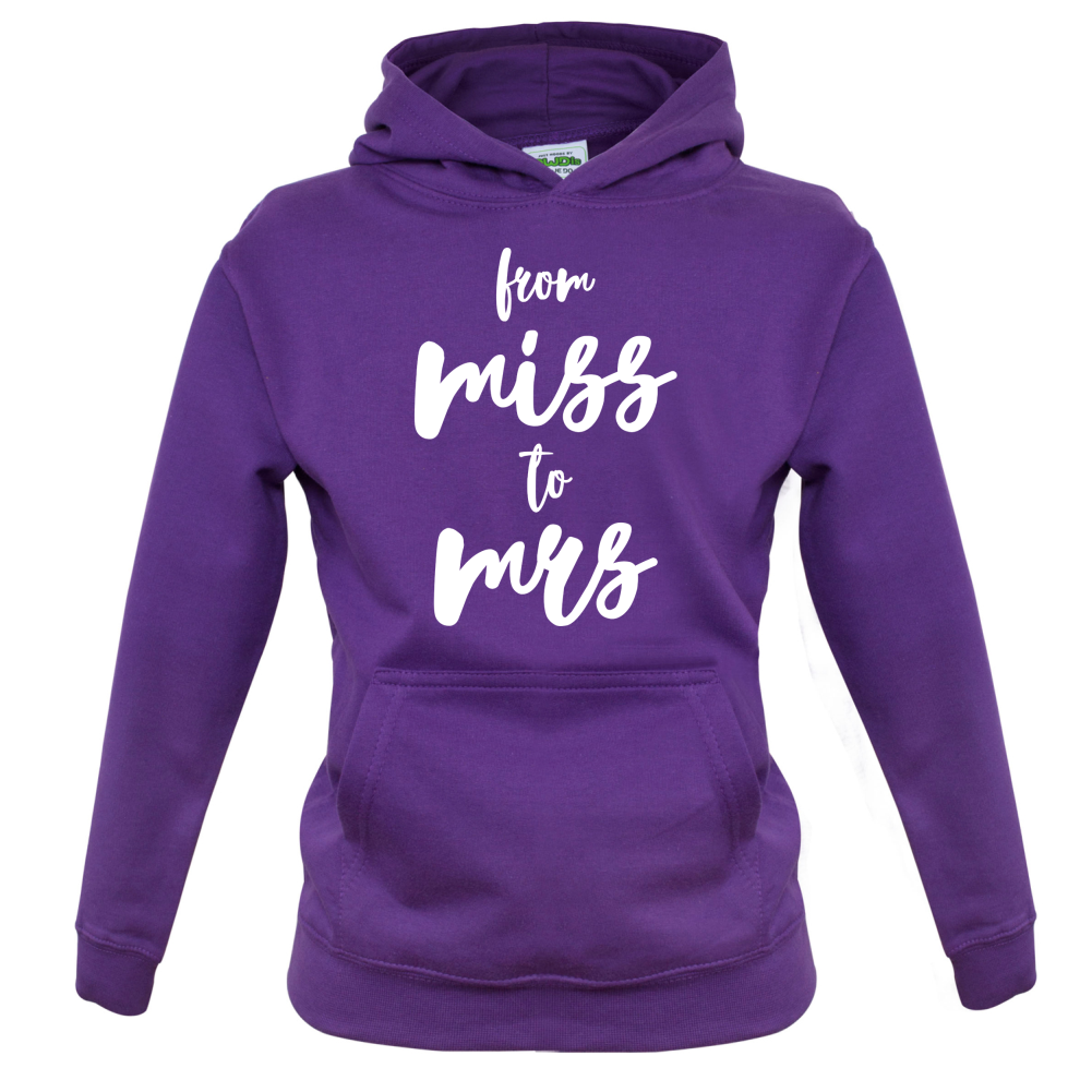 From Miss To Mrs Kids T Shirt
