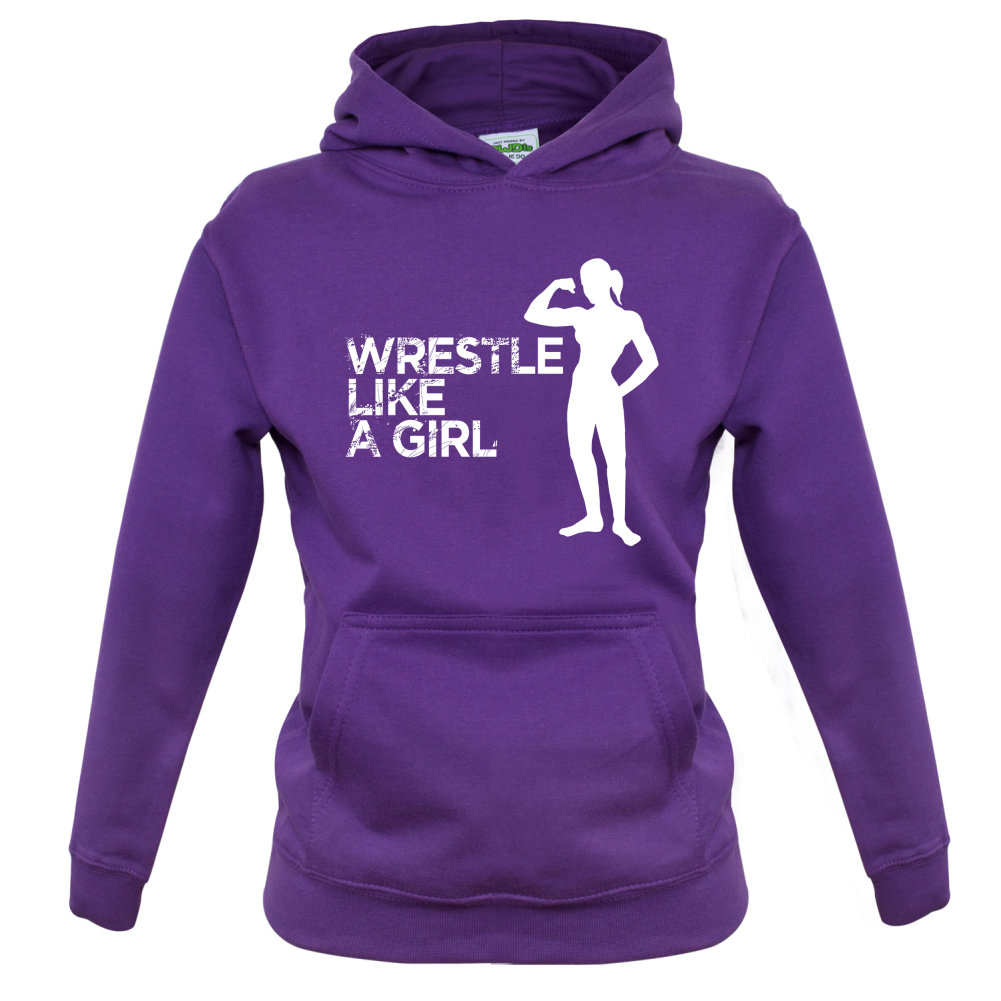 Wrestle Like A Girl Kids T Shirt