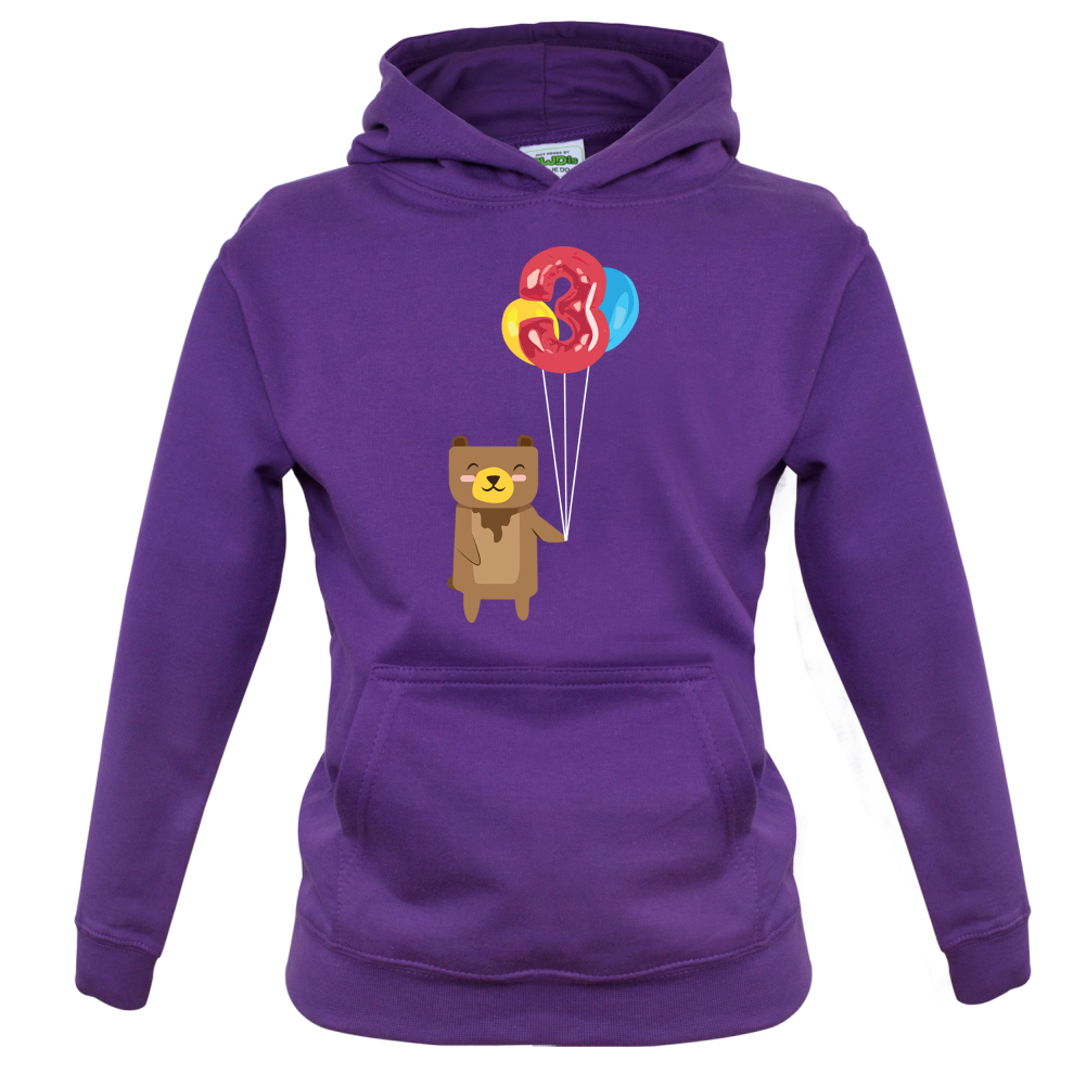 3rd Birthday Bear Kids T Shirt