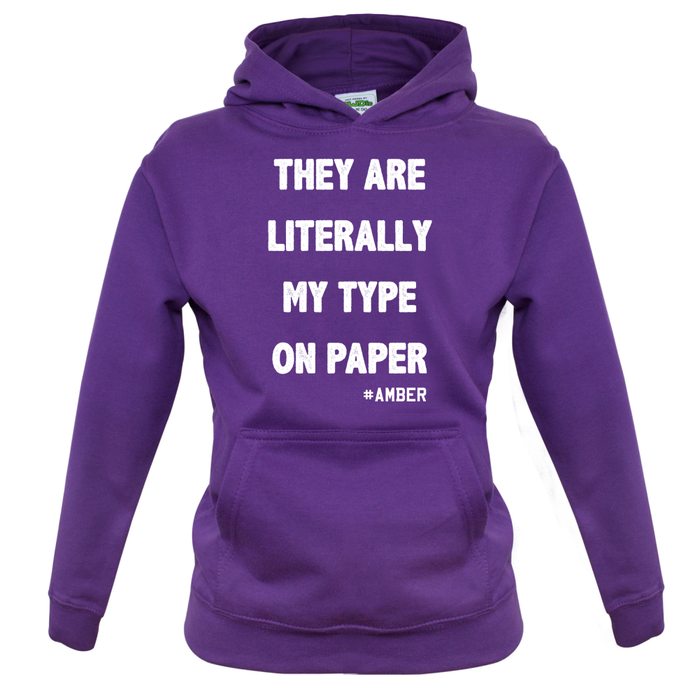 Literally My Type On Paper Kids T Shirt
