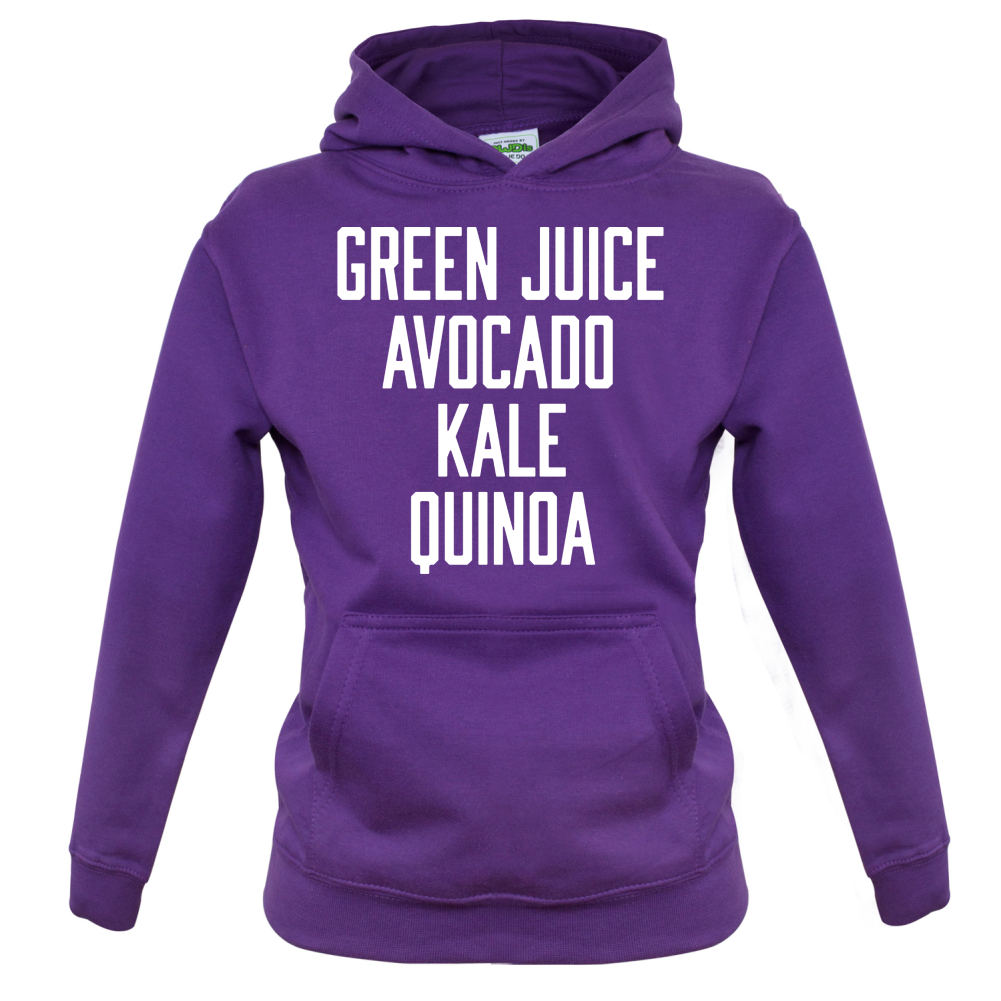 Green Juice Avocado Kale Kids T Shirt
