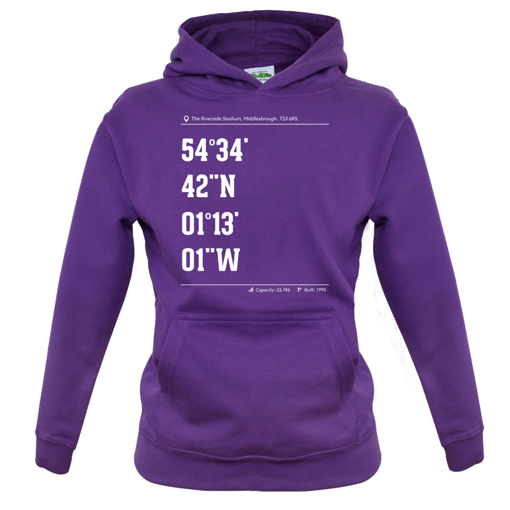 Stadium Coordinates Middlesborough Kids T Shirt