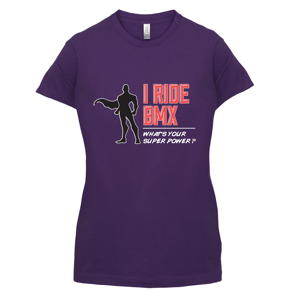 I Ride BMX What's Your Super Power MALE Design T Shirt