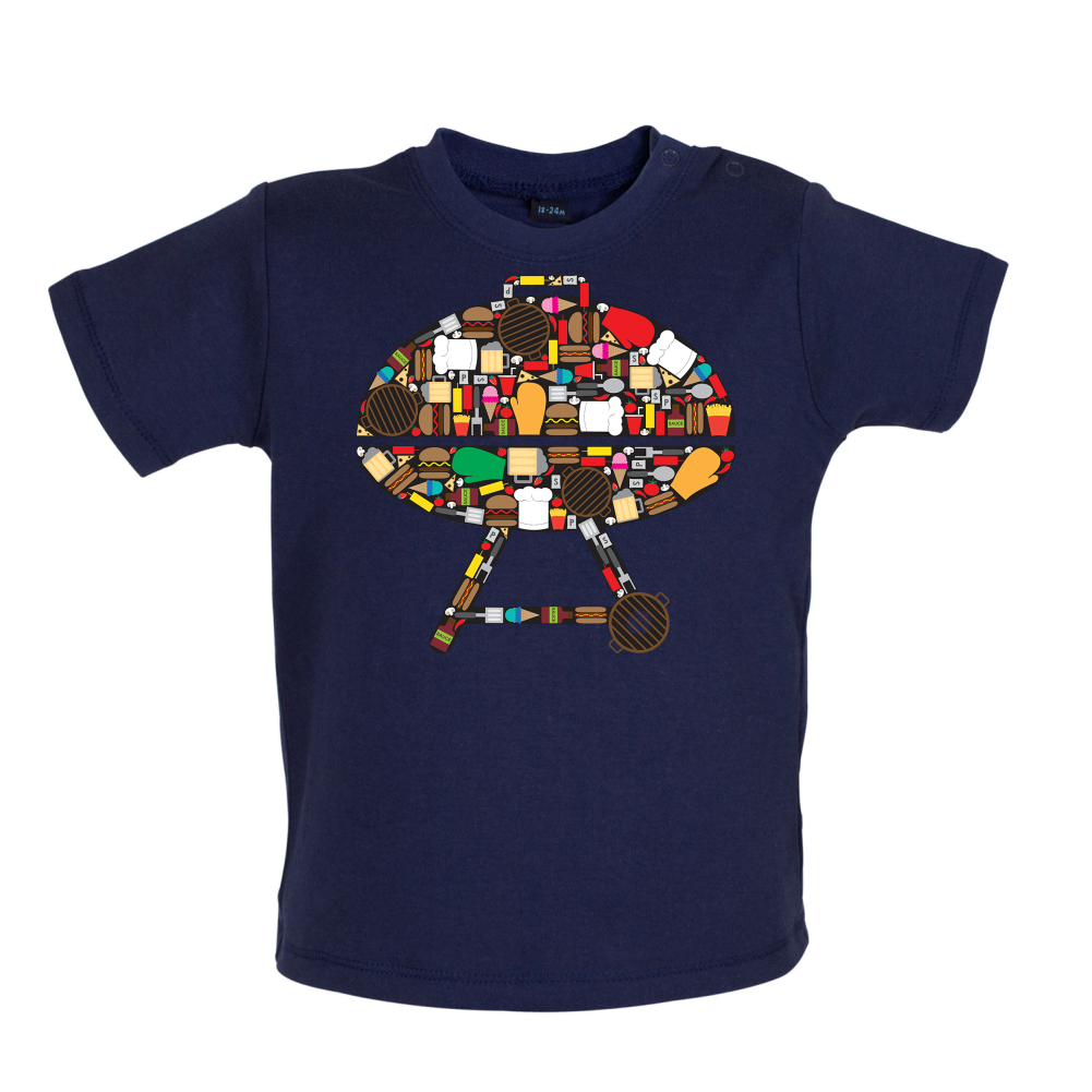 BBQ Montage Baby T Shirt