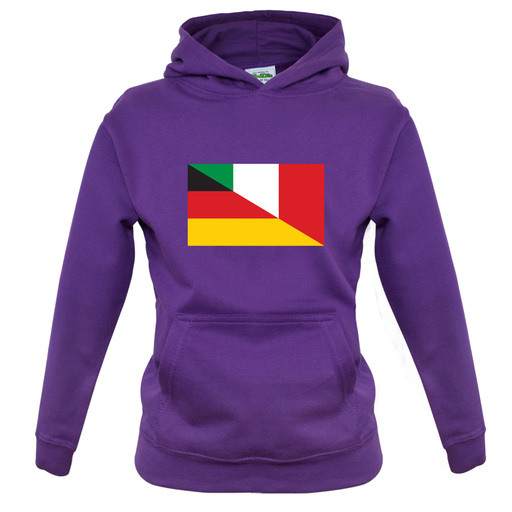 Half German Half Italian Flag Kids T Shirt