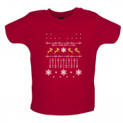 Christmas Reindeer Design Baby T Shirt