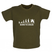 Born to Drum Baby T Shirt