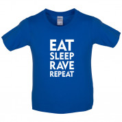 Eat Sleep Rave Repeat Kids T Shirt