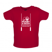 Rugby And Beer Baby T Shirt