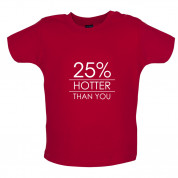 25% Hotter Than You Baby T Shirt