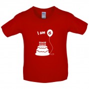 I Am 6 Kids Birthday T Shirt