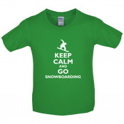 Keep Calm and Go Snowboarding Kids T Shirt