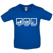 Eat Sleep Rugby Kids T Shirt