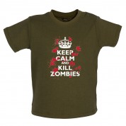 Keep Calm and Kill Zombies Baby T Shirt