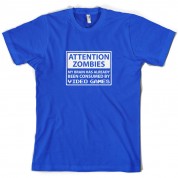 Attention Zombies - Brain Consumed By Video Games T Shirt