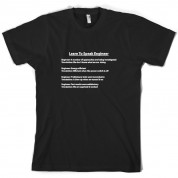 Learn To Speak Engineer T Shirt