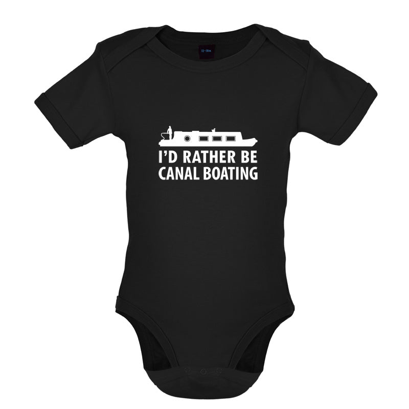 I'd Rather Be Canal Boating Baby T Shirt