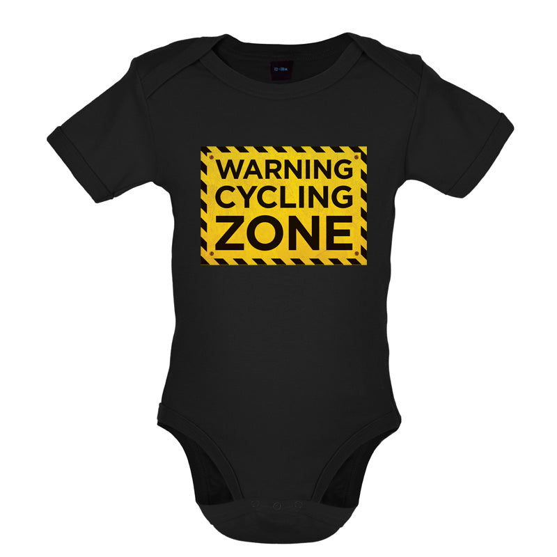Warning Cycling Zone Baby T Shirt