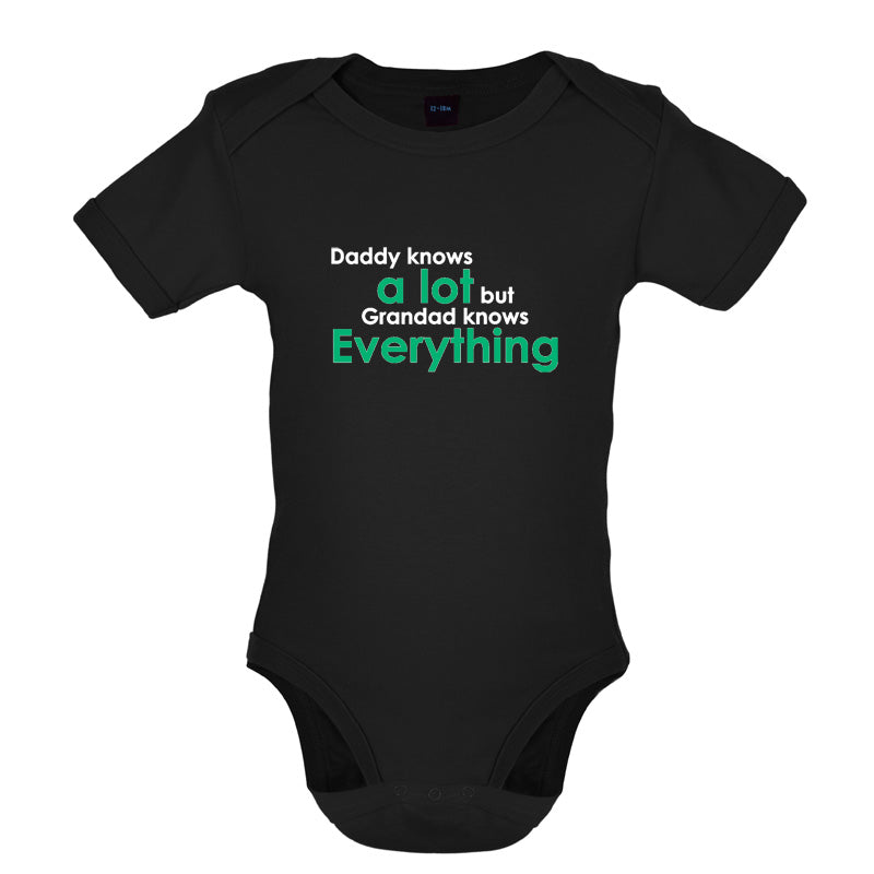 Daddy Knows A Lot Grandad Knows Everything Baby T Shirt