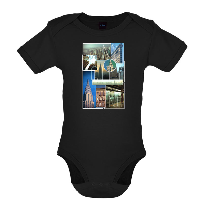 New York City Living Collage Baby T Shirt