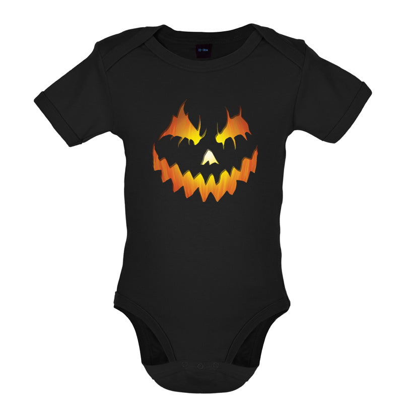 Halloween Pumpkin Face Baby T Shirt