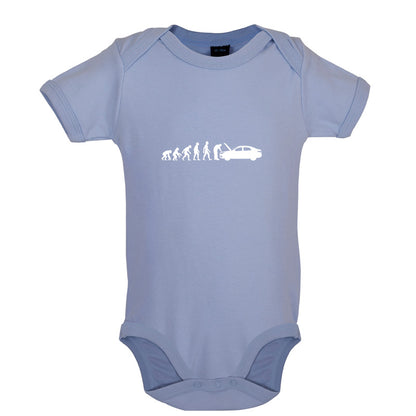 Evolution Of Man Car Mechanic Baby T Shirt