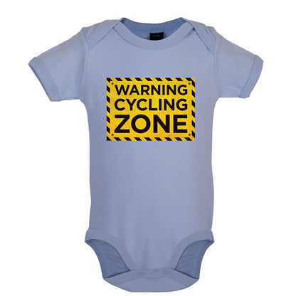 Warning Cycling Zone Baby T Shirt