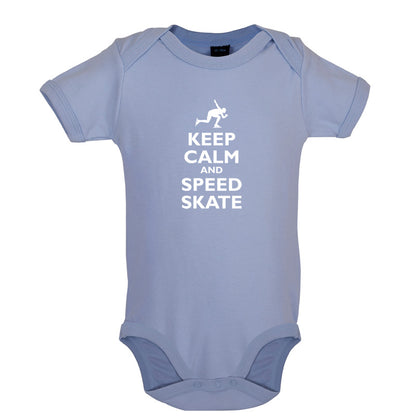 Keep Calm and Speed Skate Baby T Shirt