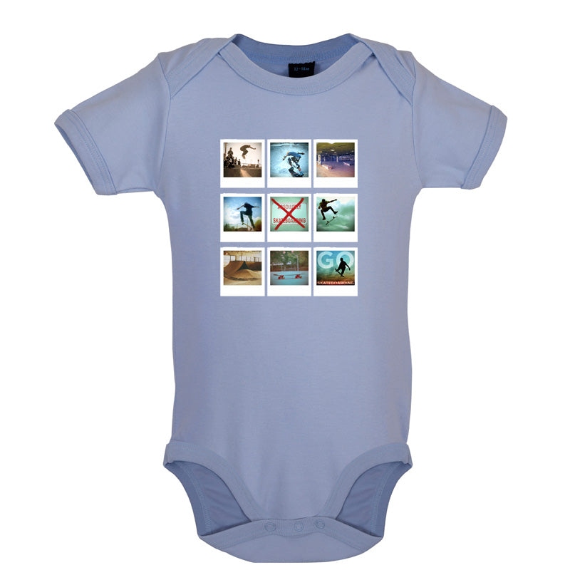 Go Skateboarding Photo Collage Baby T Shirt