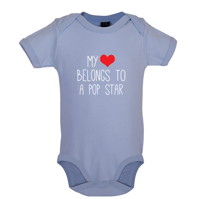 My Heart Belongs To A Pop Star Baby T Shirt