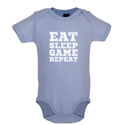 Eat Sleep Game Repeat Baby T Shirt