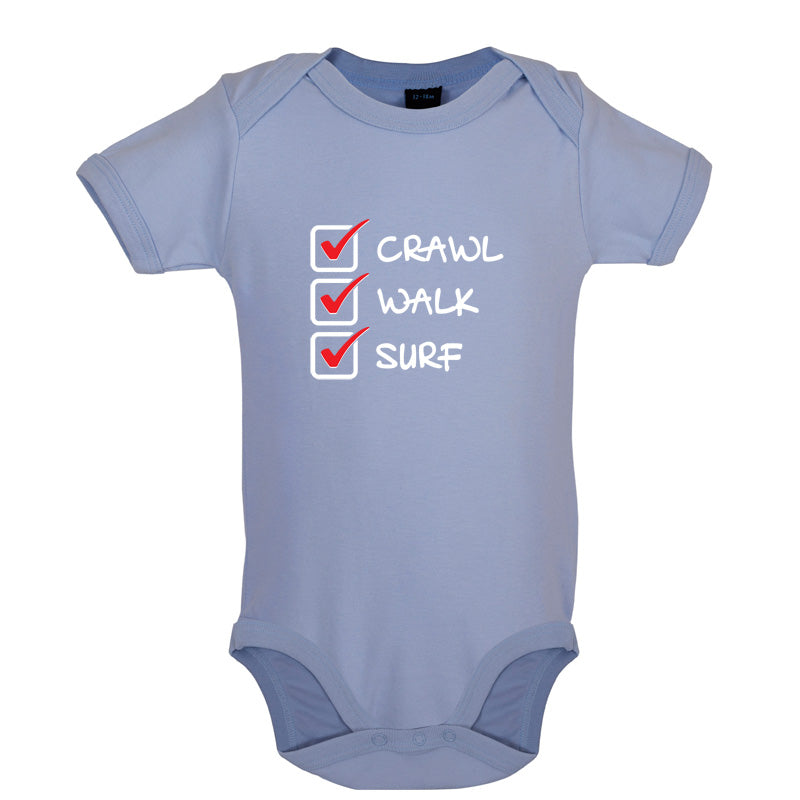 Crawl Walk Surf Baby T Shirt
