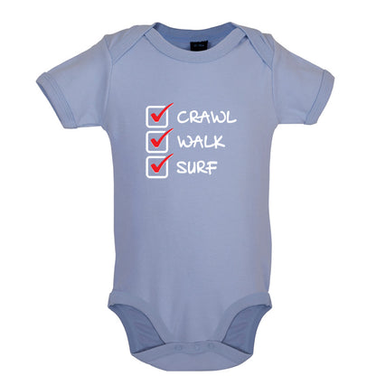 Crawl Walk Surf Baby T Shirt